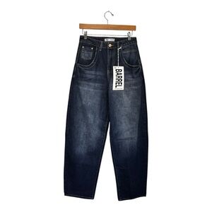 NWT YMI‎ Barrel Fit Jeans 1 Juniors Cotton Pockets 1/25